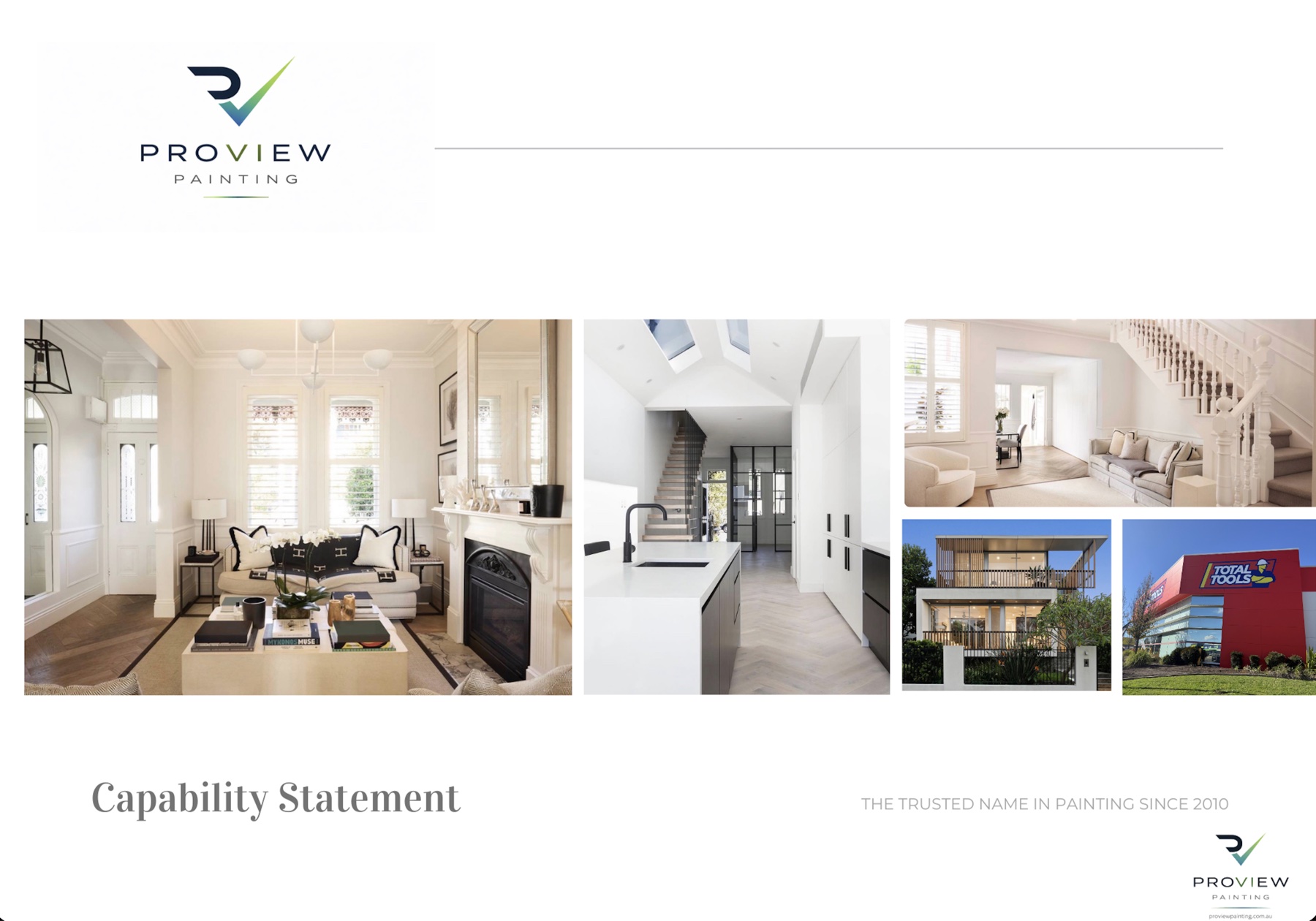 Proview Painting Capability Statement cover